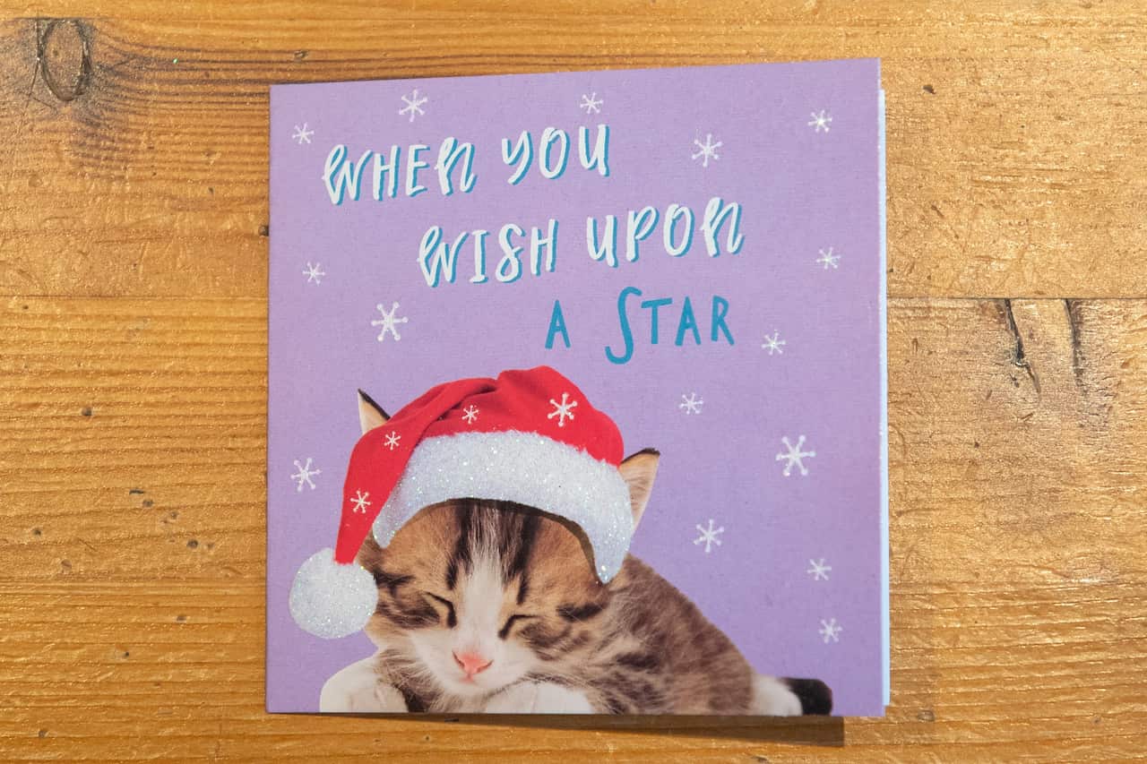 A Tesco Christmas card from the same pack as one found to contain a message from a Chinese prisoner.