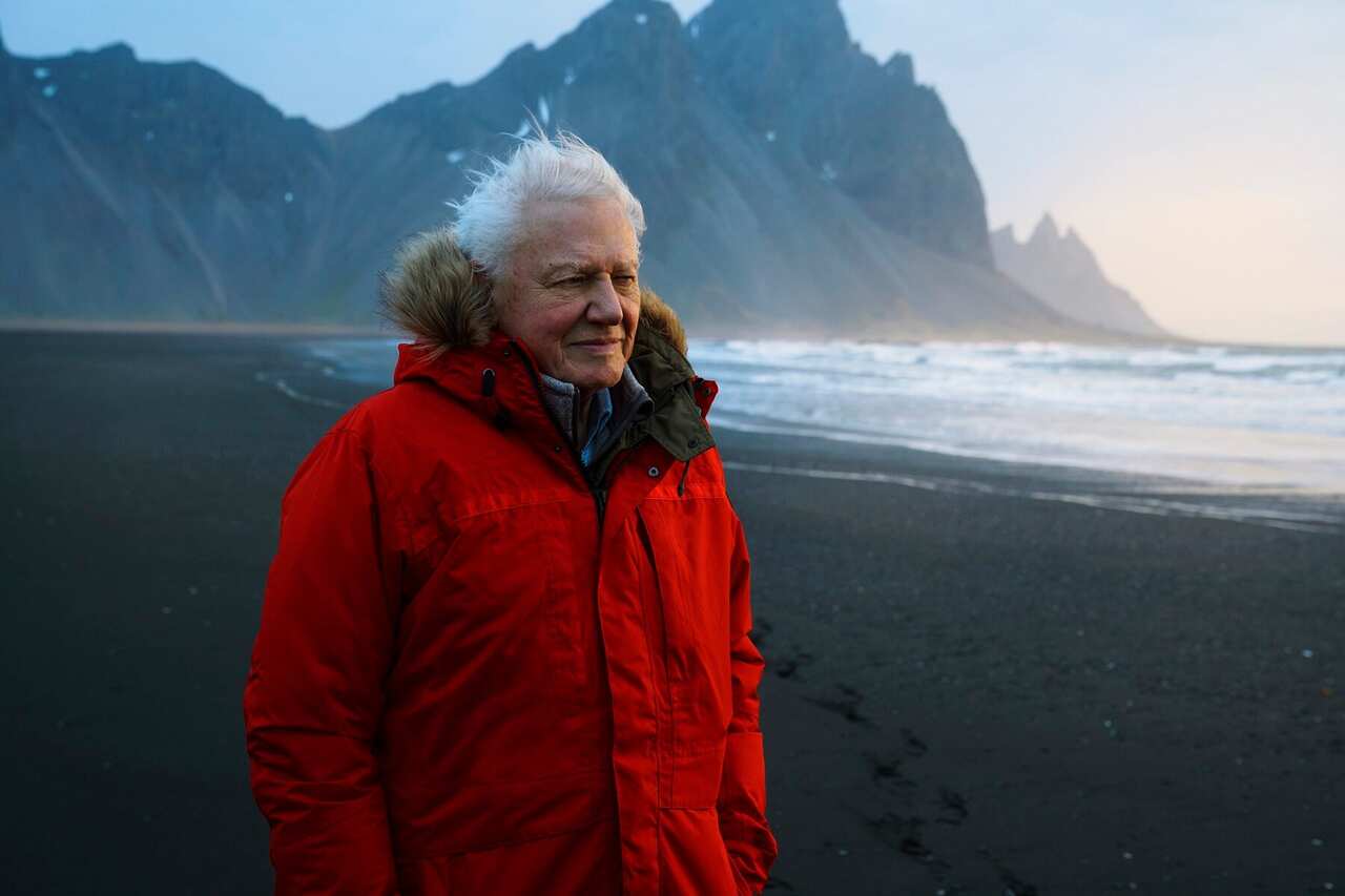  David Attenborough in Iceland. 