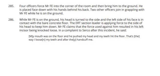 An excerpt from the Human Rights Commissioner's 2019 report.