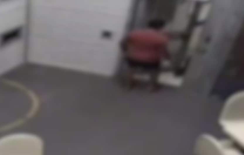 The Human Rights Commission said Mr FE - in red - did not appear to be agitated in the seconds leading up to the incident.