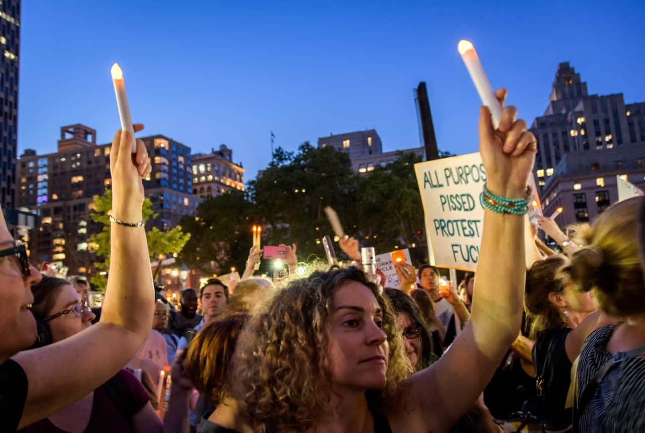 Thousands of advocates, activists and community members flooded the streets at Foley Square, across from the Immigration and Customs Enforcement (ICE) office