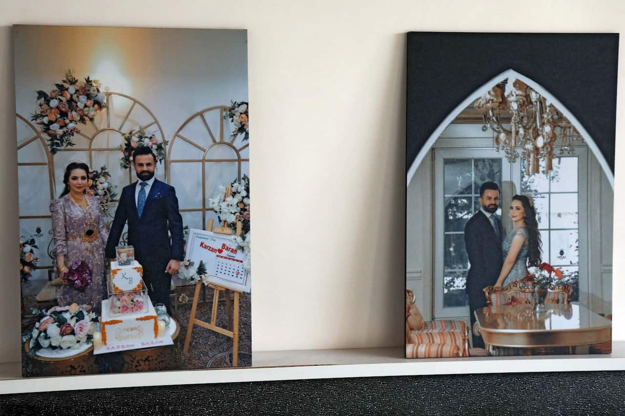 Maryam was travelling to the UK to meet her fiancee. Their portraits are now placed in her bedroom.