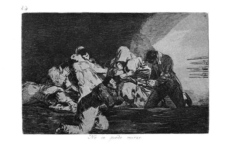 Francisco Goya, Plat 26: One cannot look at this, Disasters of War, 1810s.