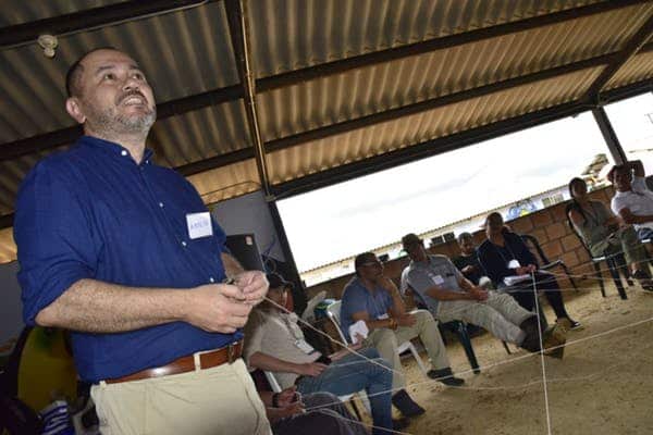 Jaime Gongora led workshops with former guerrillas on the promise of biodiversity.