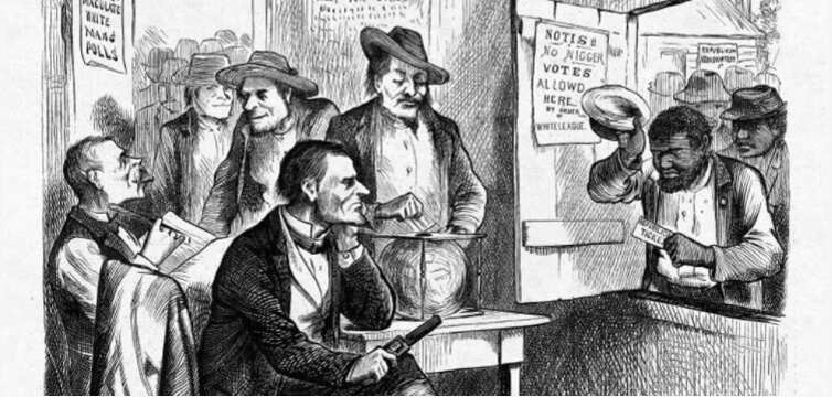 White Americans systematically disenfranchised black voters.