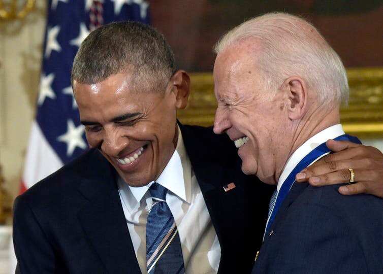 Barack Obama and Joe Biden.