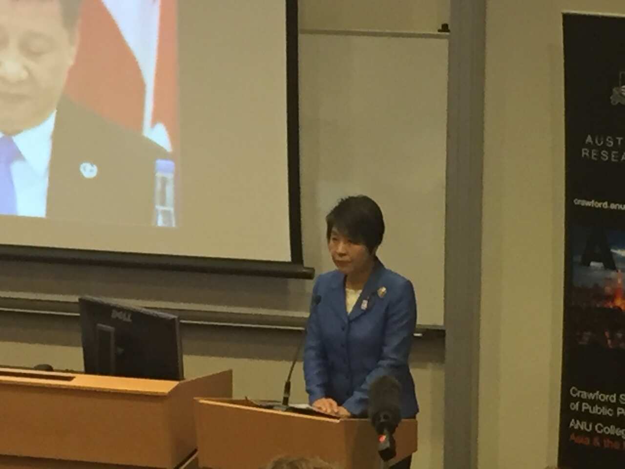 Japanese MP Yoko Kamikawa speaks at ANU.