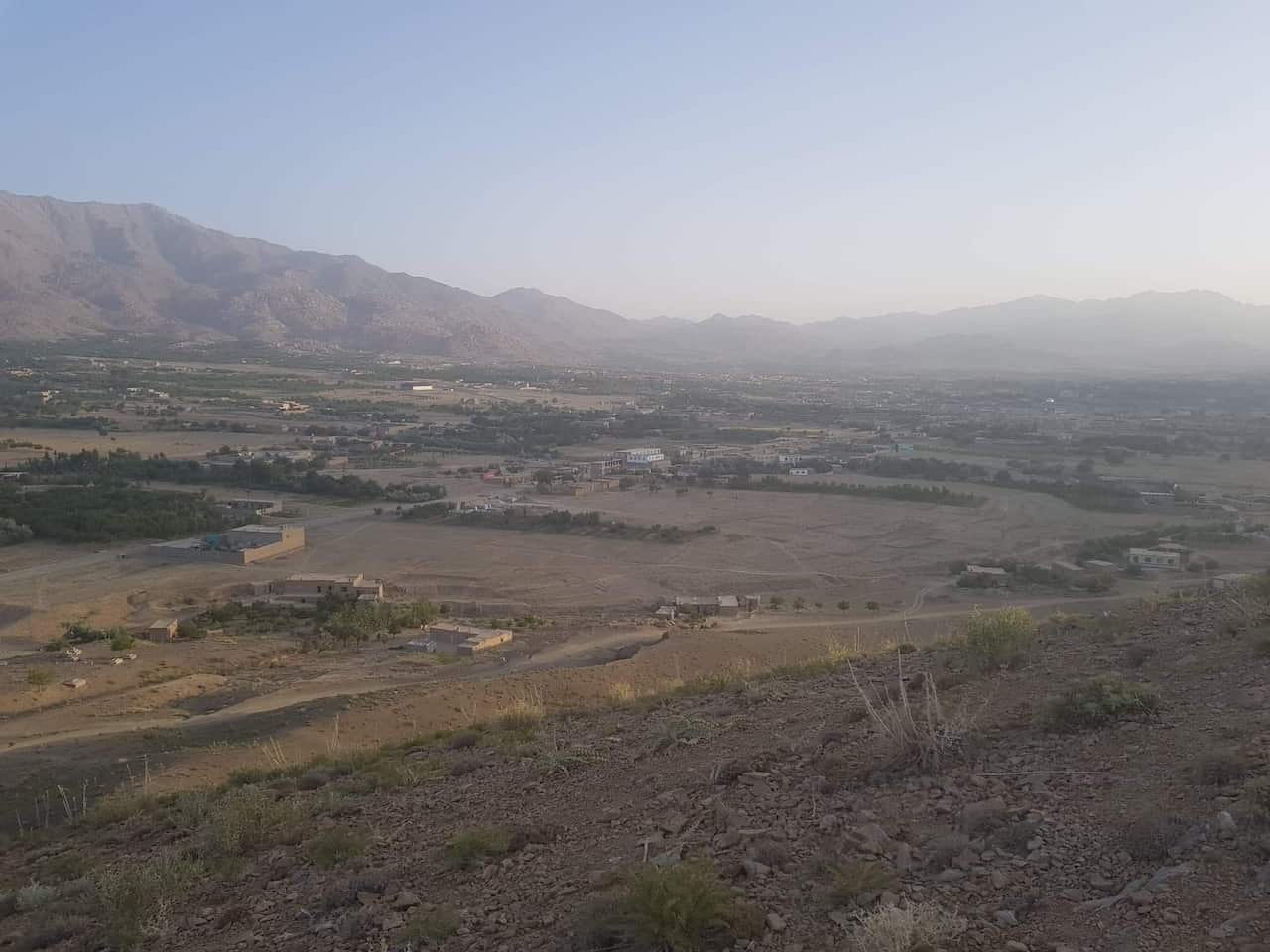 The mountainous Jaghori district of Afghanistan.