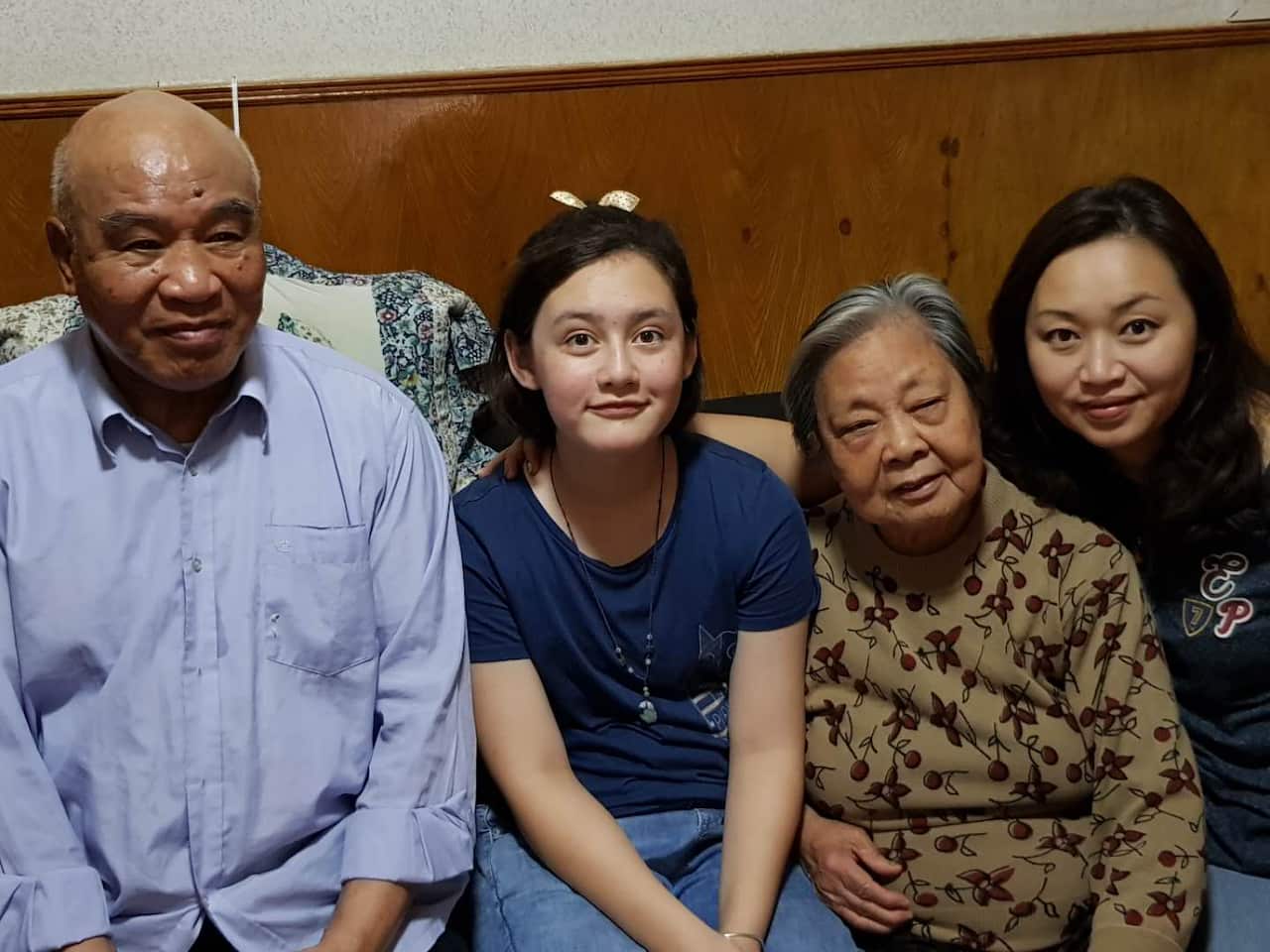 Australian Jessica Moulton-Xie with her grandparents and mother. 