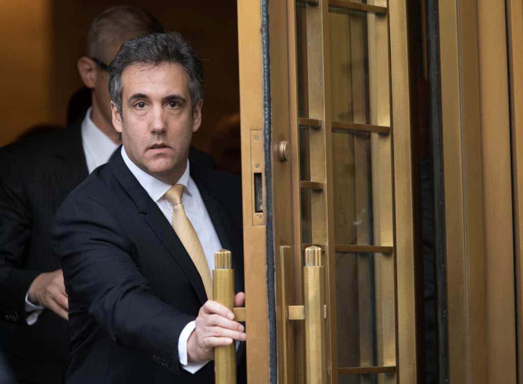 FILE - In this Aug. 21, 2018, file photo, Michael Cohen leaves Federal court, in New York (AAP)