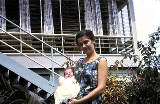 A picture of Catrina Moroney with her mother in Rabaul, Papua New Guinea.