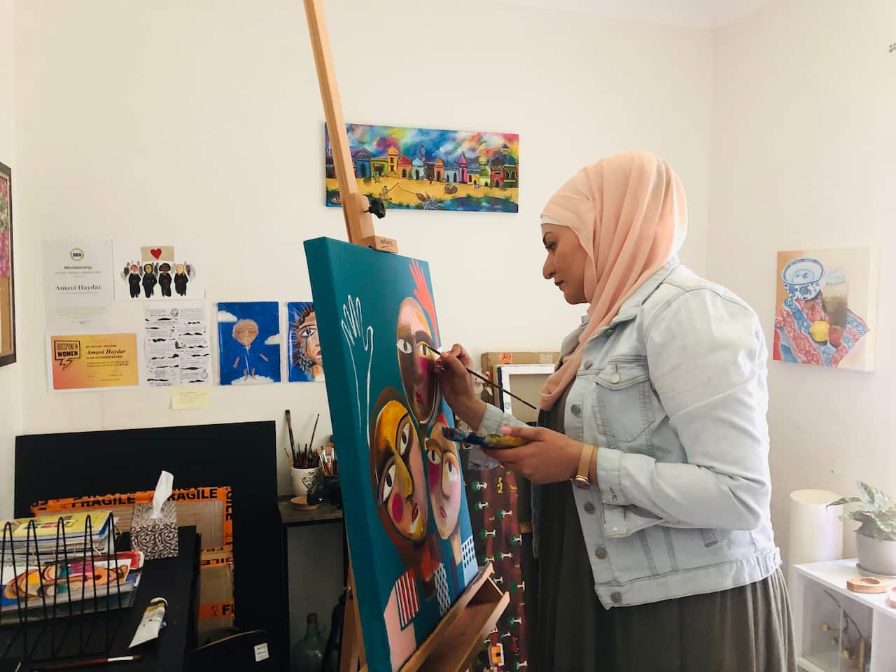 Following her mother's murder, Amani Haydar turned to art and began a healing process through storytelling.