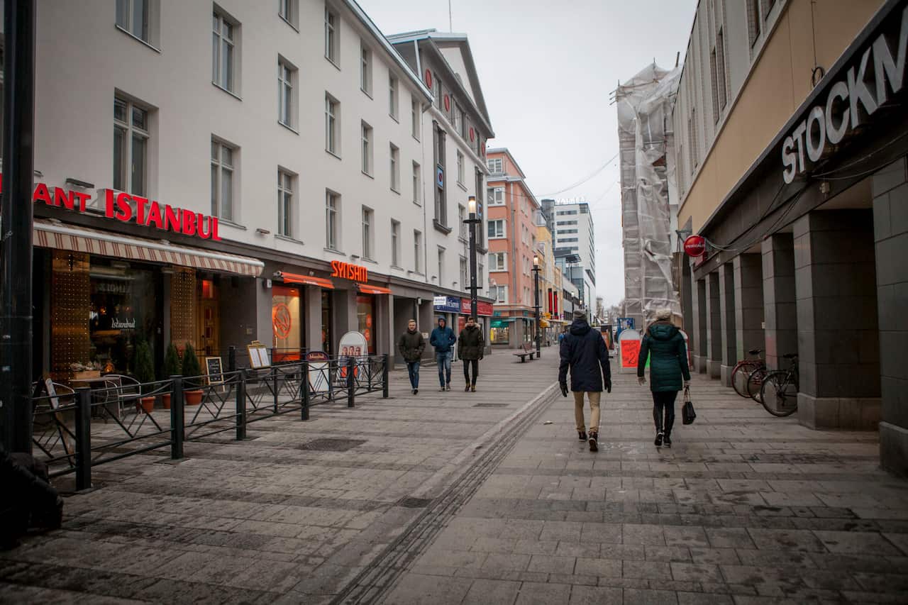 A street in Oulu, Finland