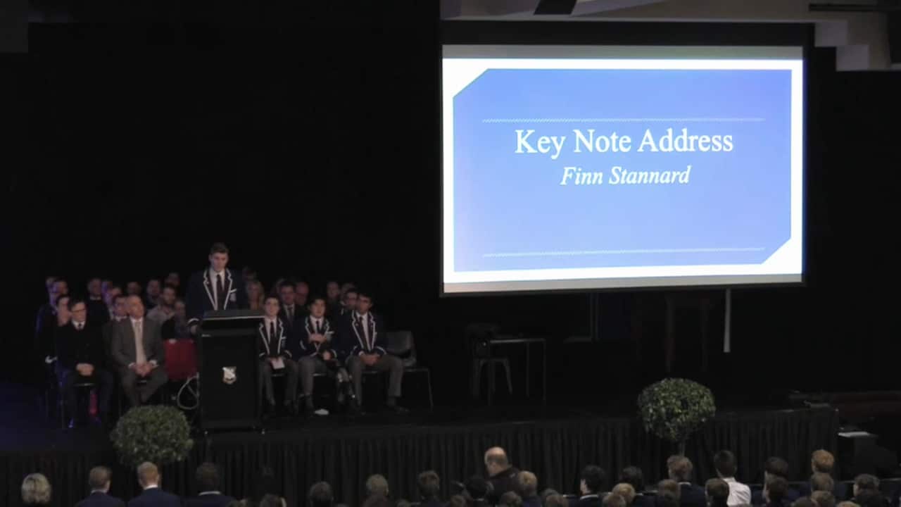 Finn Stannard school speech, June 2018