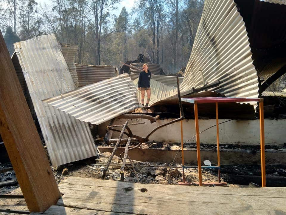 Fiona Lee at her home which she lost during the 2019-2020 Black Summer bushfire season