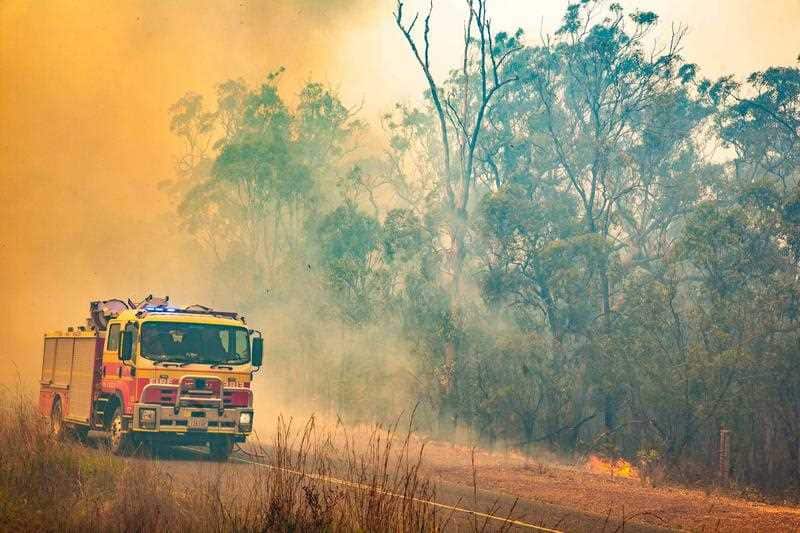 Fire conditions in the area are rated as potentially catastrophic with 140 fires burning around the state.