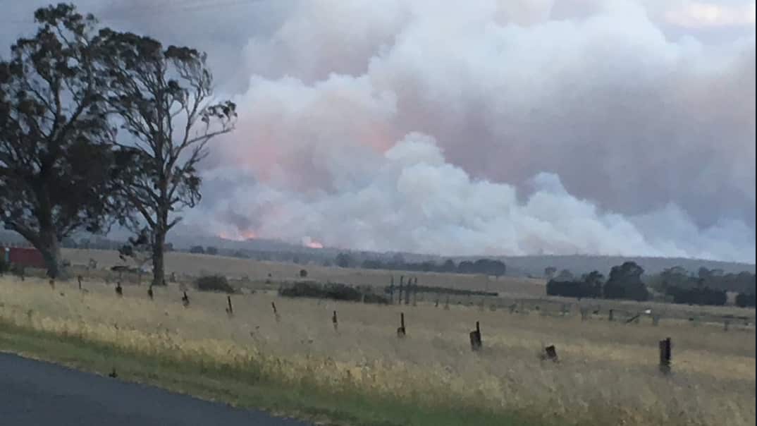 The Victorian fire near Rosedale.