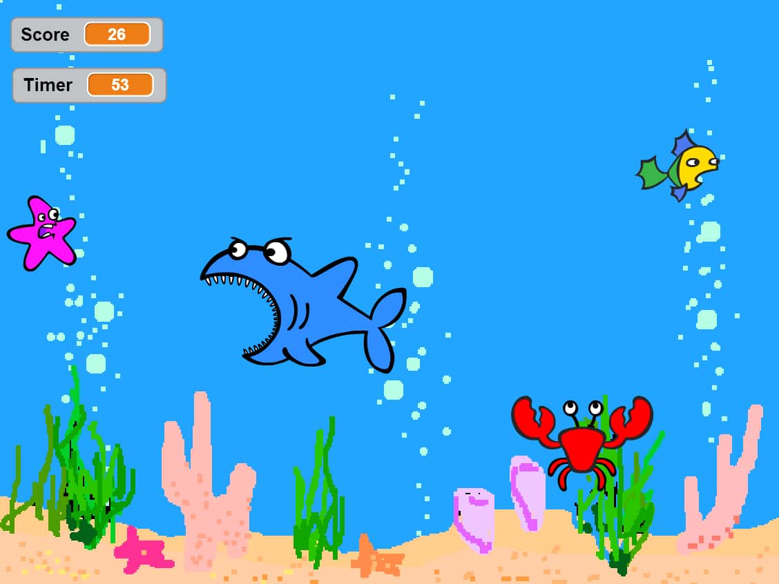 Fish Chomp, Scratch, Coding