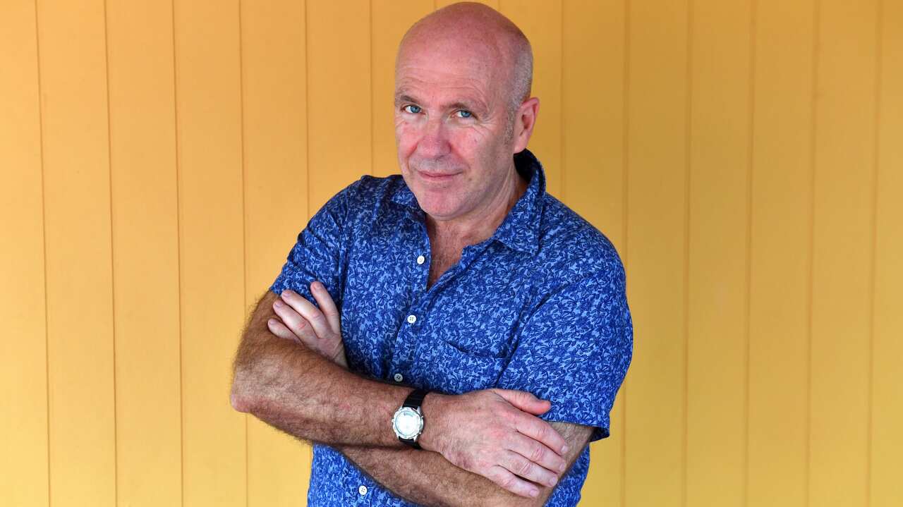 Author Richard Flanagan poses for a portrait during the Garma Festival near Nhulunbuy, East Arnhem Land.