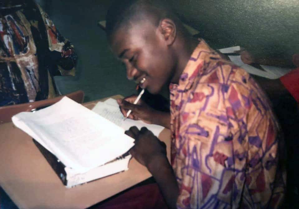 An undated handout photo shows a young George Floyd.  (via The New York Times)