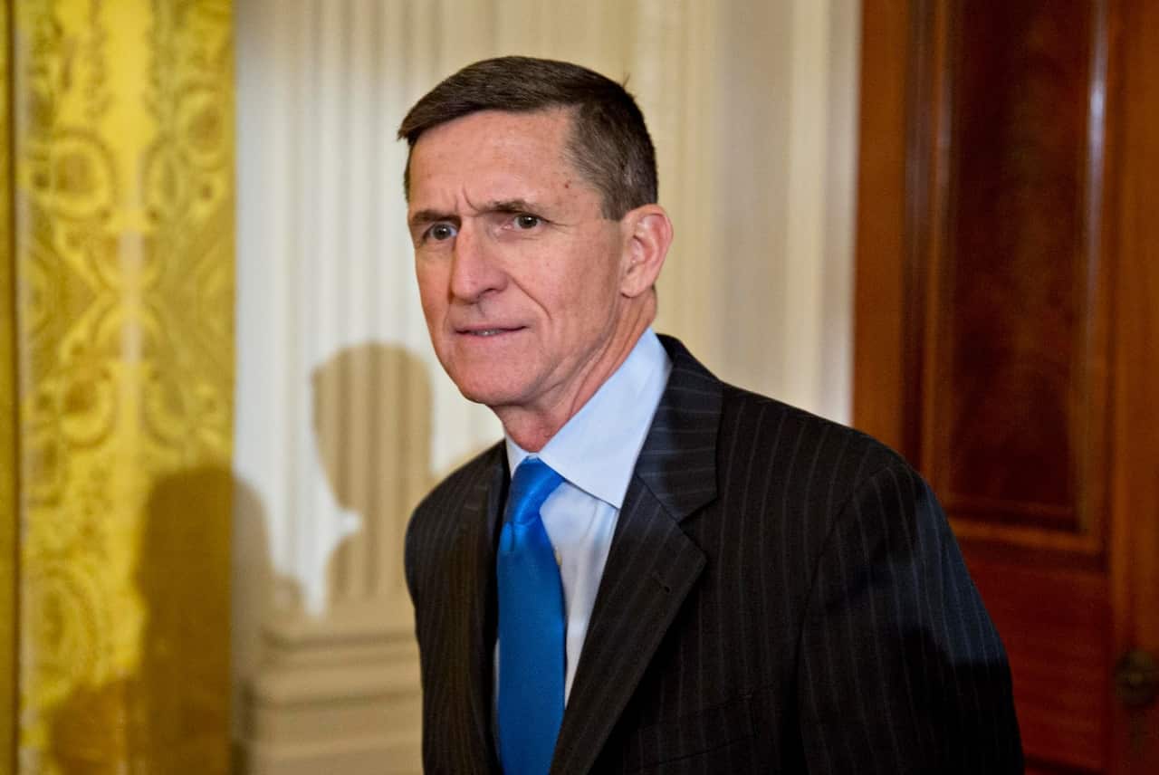 A file picture dated 22 January 2017 shows Retired Lieutenant General Michael Flynn (AAP)