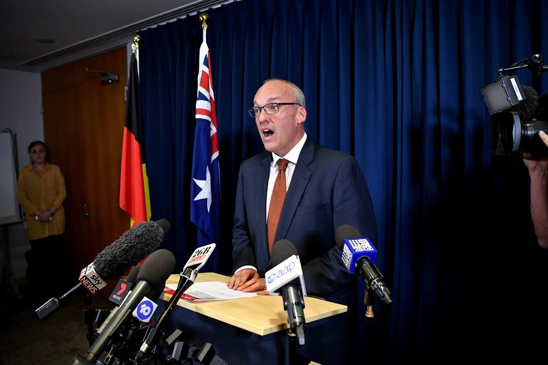 Luke Foley made a brief statement on his political future. 