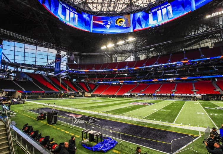 Super Bowl LIII is being played at Mercedes-Benz Stadium in Atlanta, Georgia. 