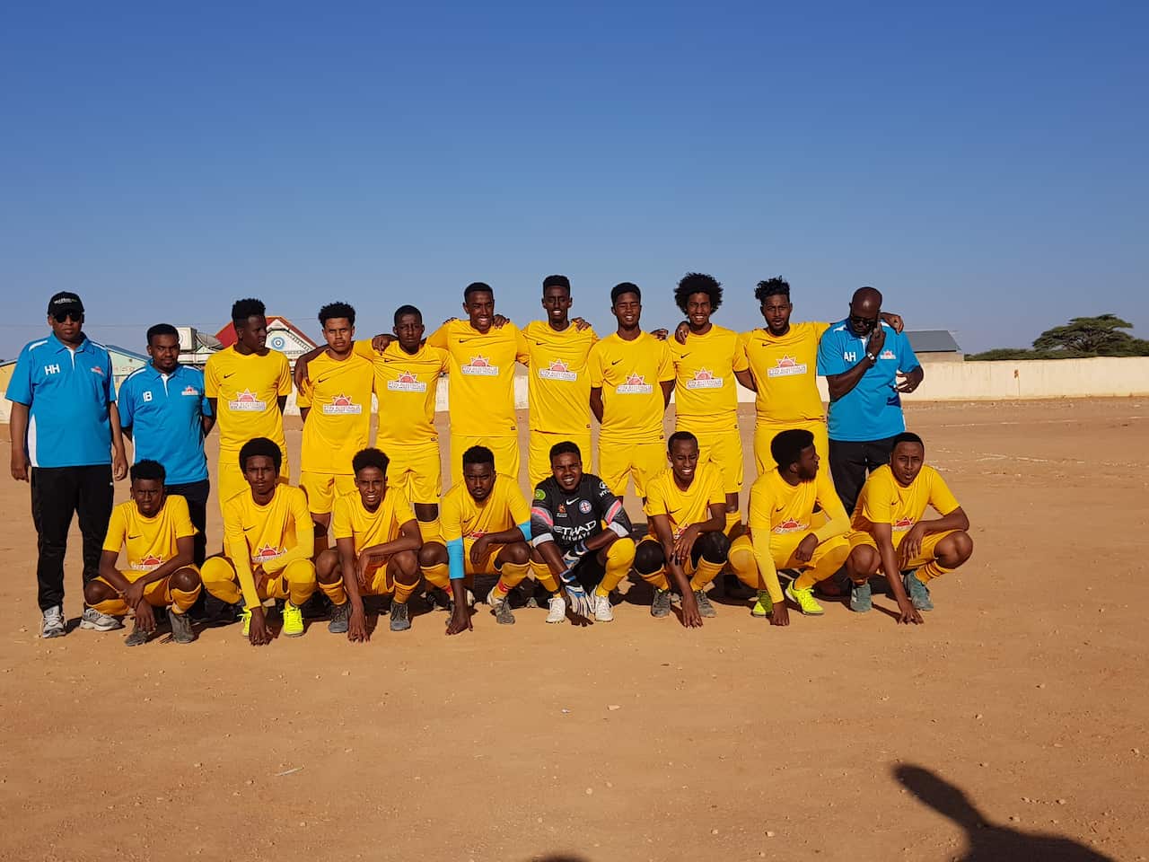Members of Victoria's Somali-Australian community on their football trip to Somalia. 