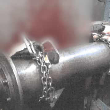 ‘Hide puller’ machine