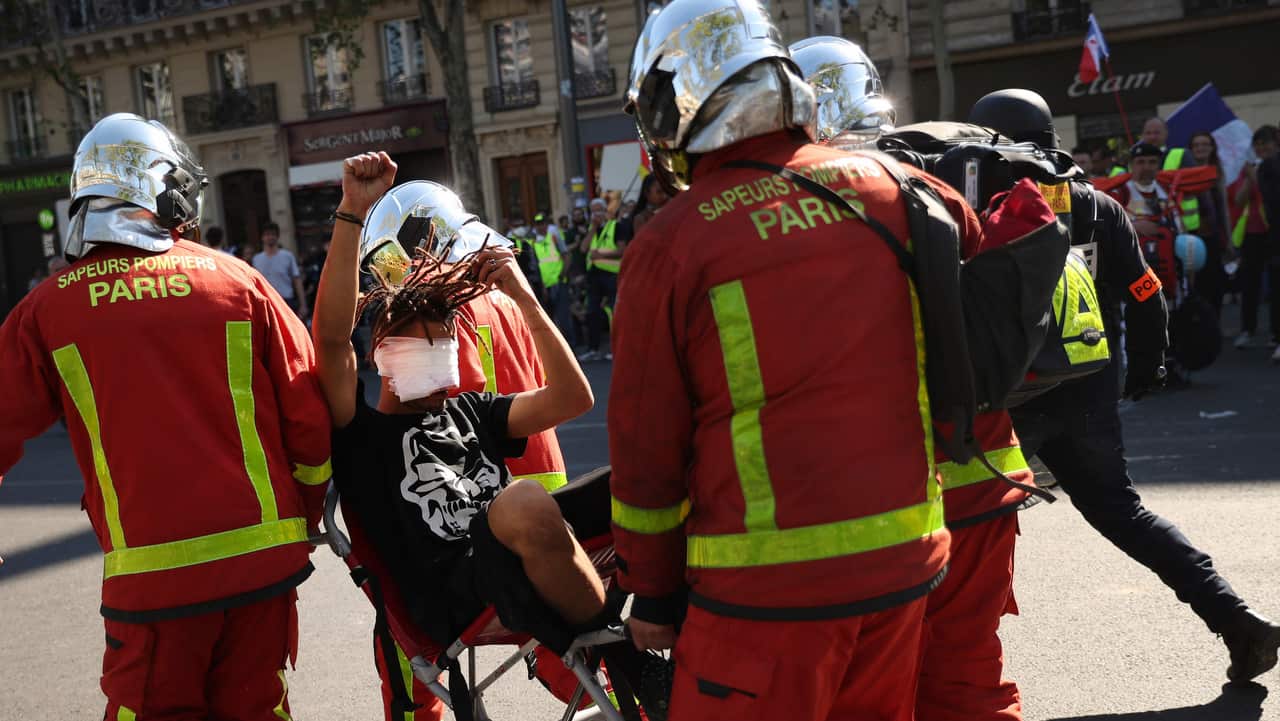 French yellow vest protesters are marching anew to remind the government that rebuilding the fire-ravaged Notre Dame Cathedral isn't the only problem the nation needs to solve. 