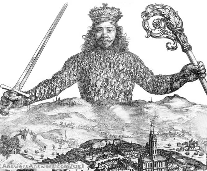 Frontispiece, Leviathan, Thomas Hobbes, 1651 Chris Tolworthy/Flickr