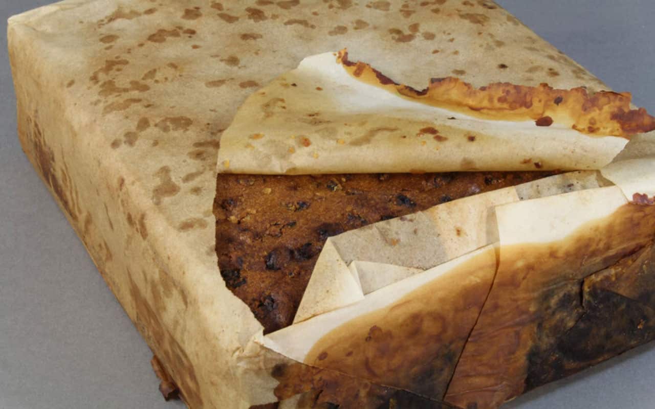 The delicacy, made by British cake makers Huntley and Palmers, was still wrapped in paper