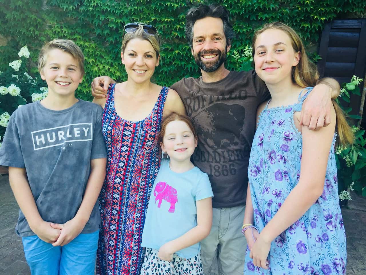 Erica Stewart of hardtofind and her family