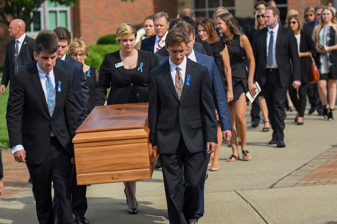 June 22, 2017: Otto Warmbier's funeral in Wyoming, Ohio.