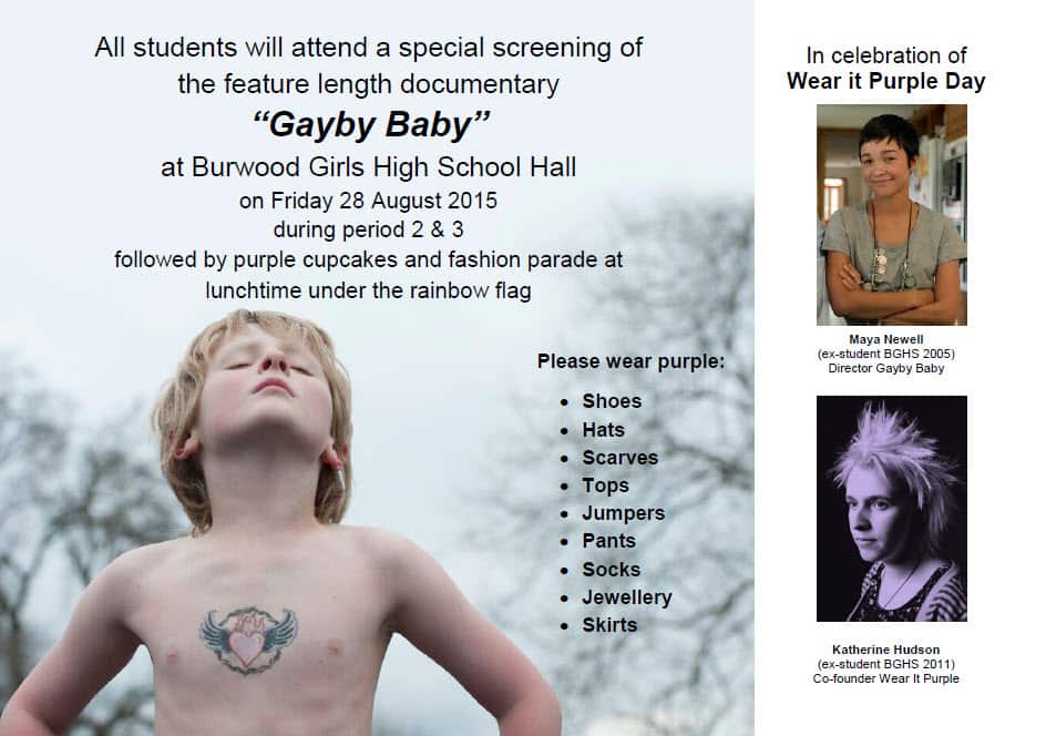 A flyer distributed by the school (Supplied)