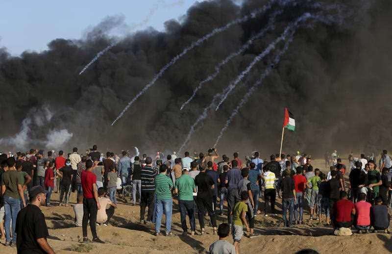 A Palestinian was shot dead during the recent border clashes.