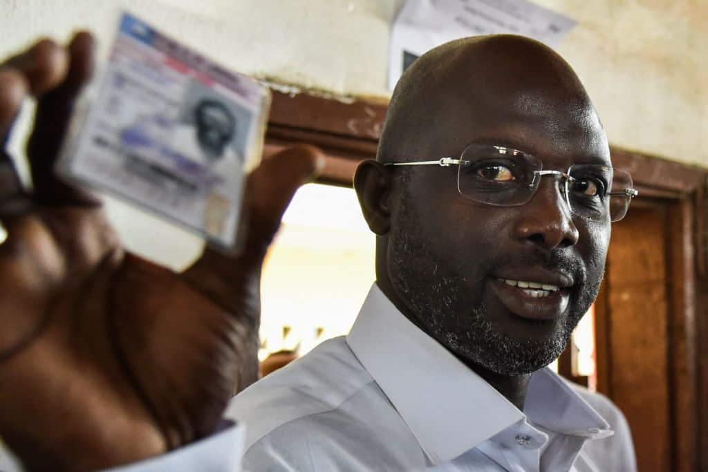 Ex-football superstar George Weah was announced the winner on Thursday of Liberia's presidential run-off.