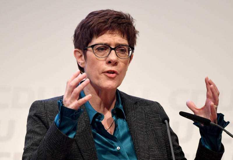Annegret Kramp-Karrenbauer, who is campaigning to succeed Angela Merkel as head of Germany's Christian Democrats, says she may consider quotas to get more women