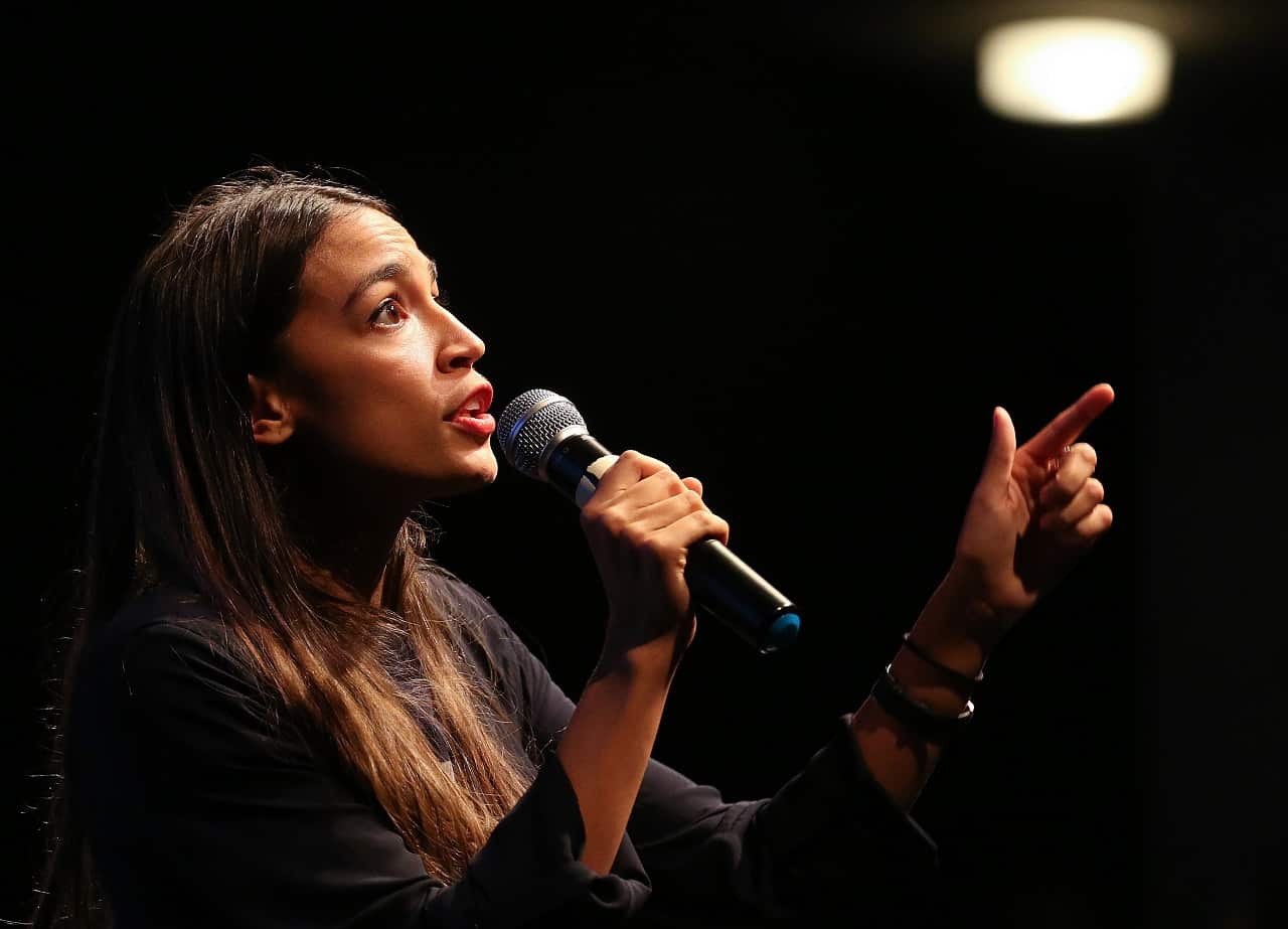 Alexandria Ocasio-Cortez on the campaign trail.