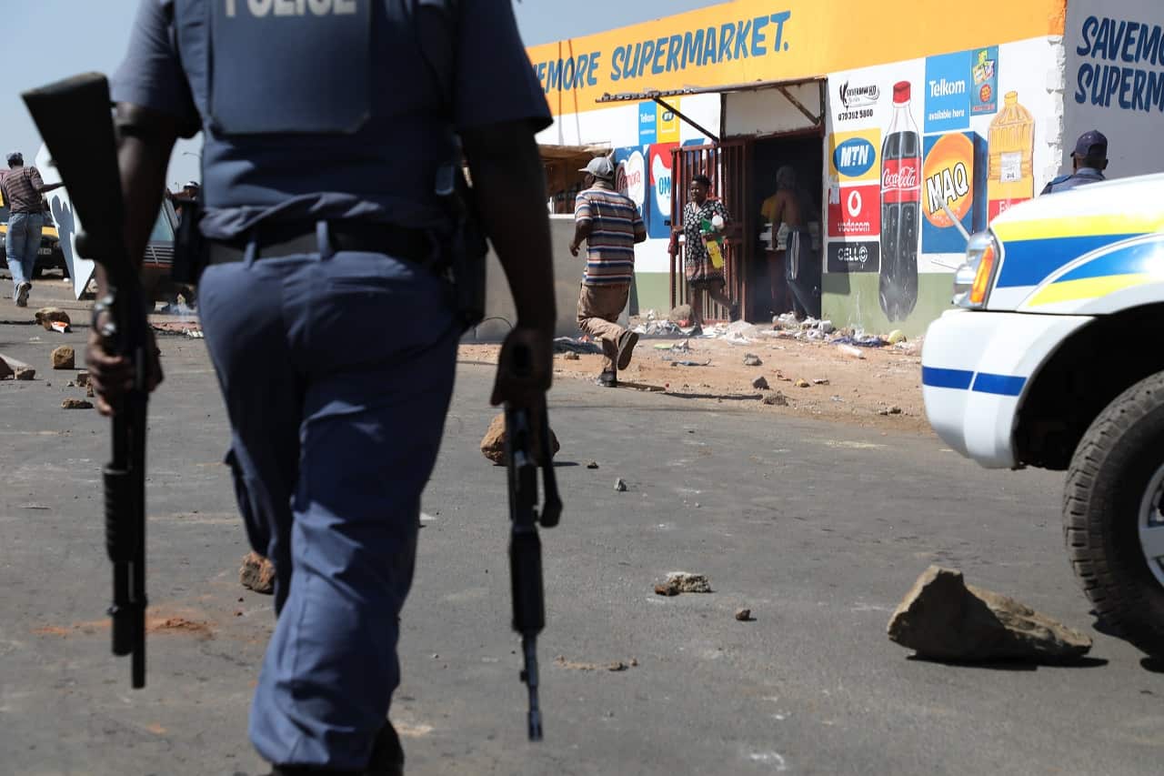 Police in Johannesburg.