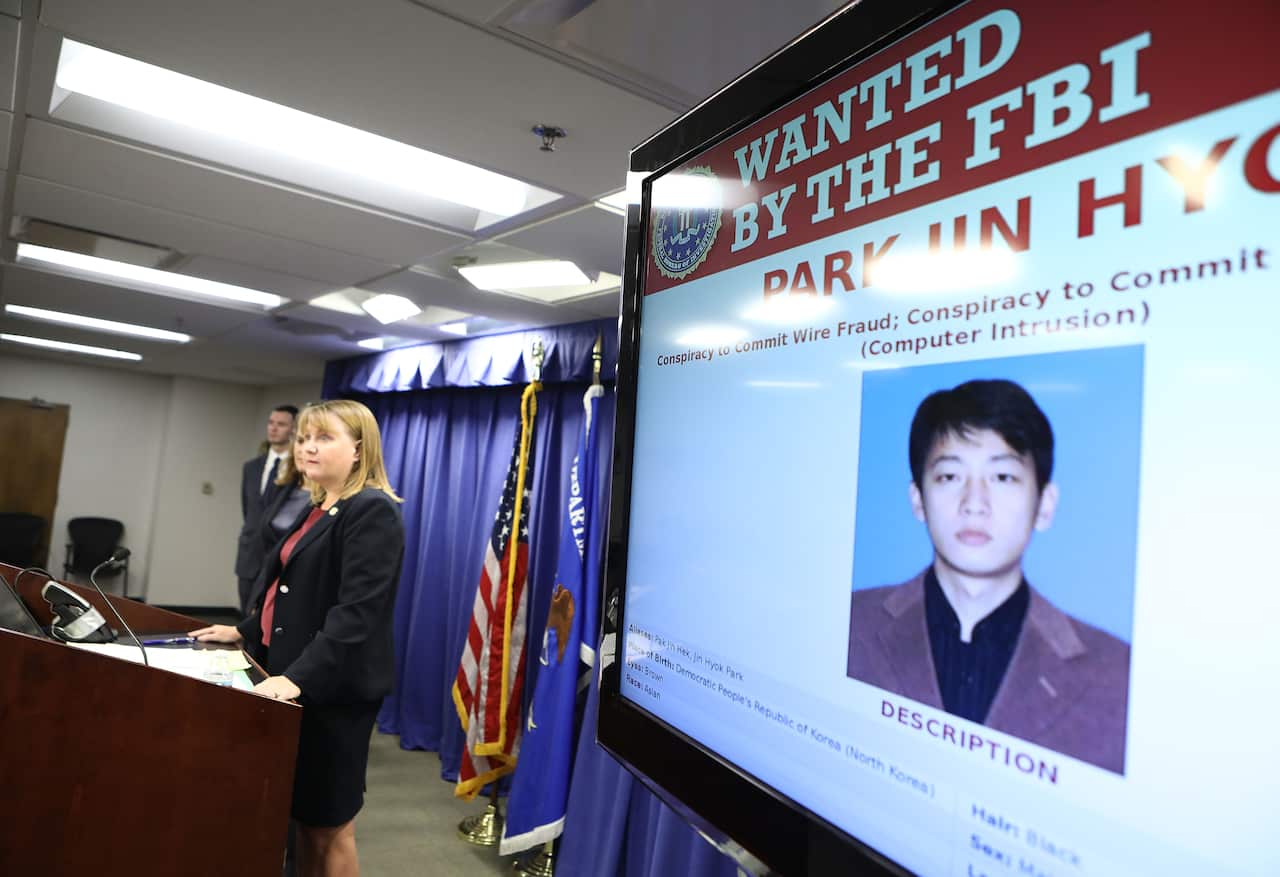 First Assistant U.S. Attorney Tracy Wilkison announces charges against a North Korean national in a range of cyberattacks.