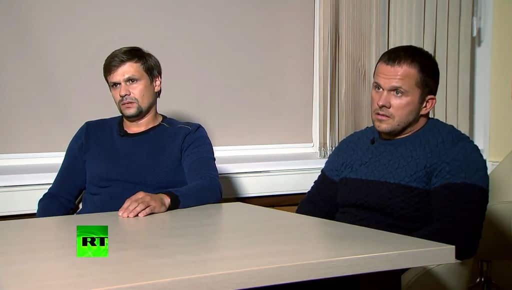 Skripal poisoning suspects Alexander Petrov and Ruslan Boshirov give interview to RT
