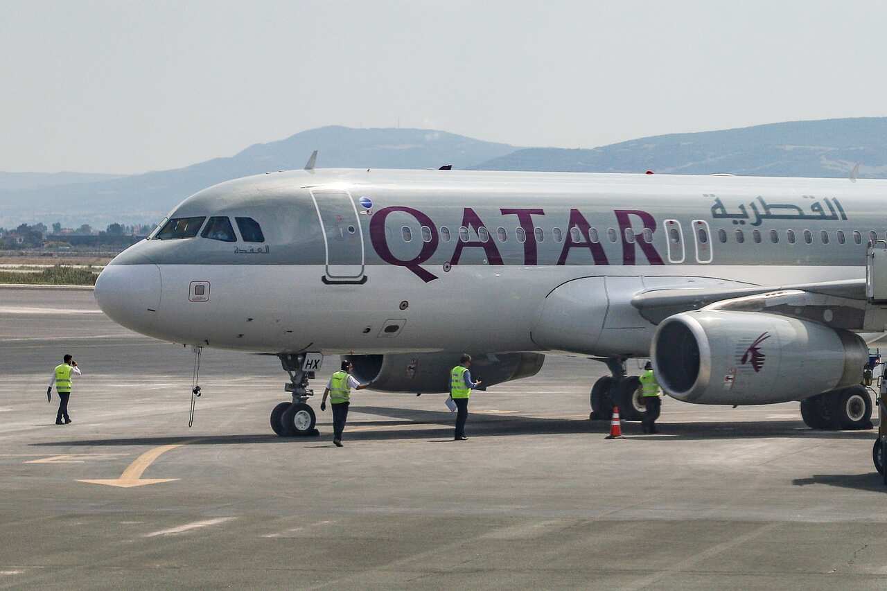 A file photo of a Qatar Airways Airbus A320-200 