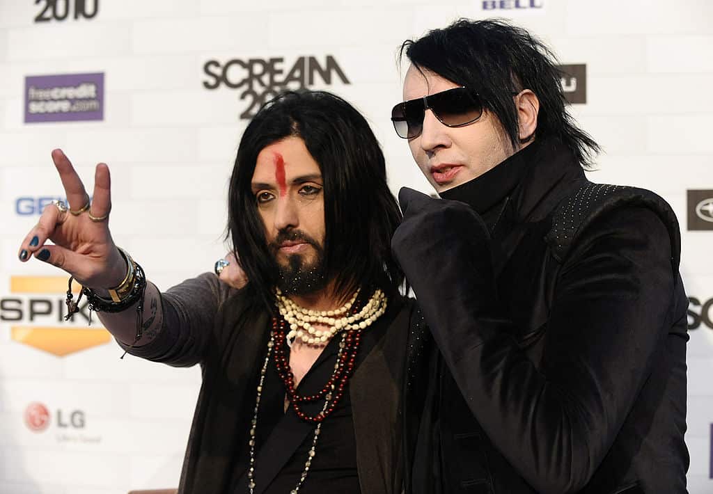 Jeordie White also known as Twiggy Ramirez and Marilyn Manson arrive at Spike TV's "Scream 2010" in Los Angeles, California. 