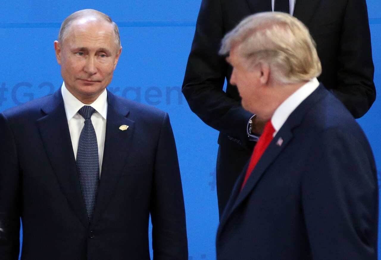 Donald Trump and Vladimir Putin at the G20 summit.