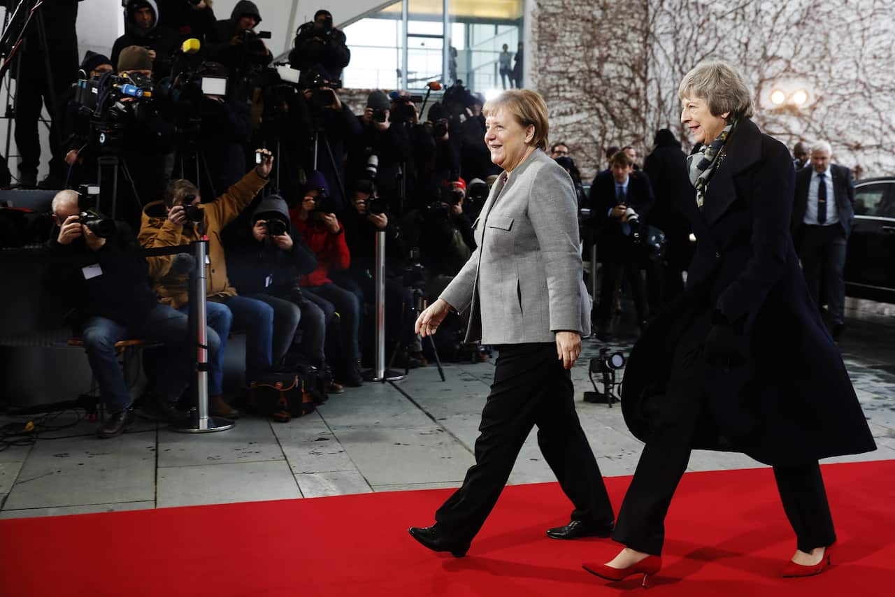 Theresa May Meets With Angela Merkel As Brexit Approval Stalls
