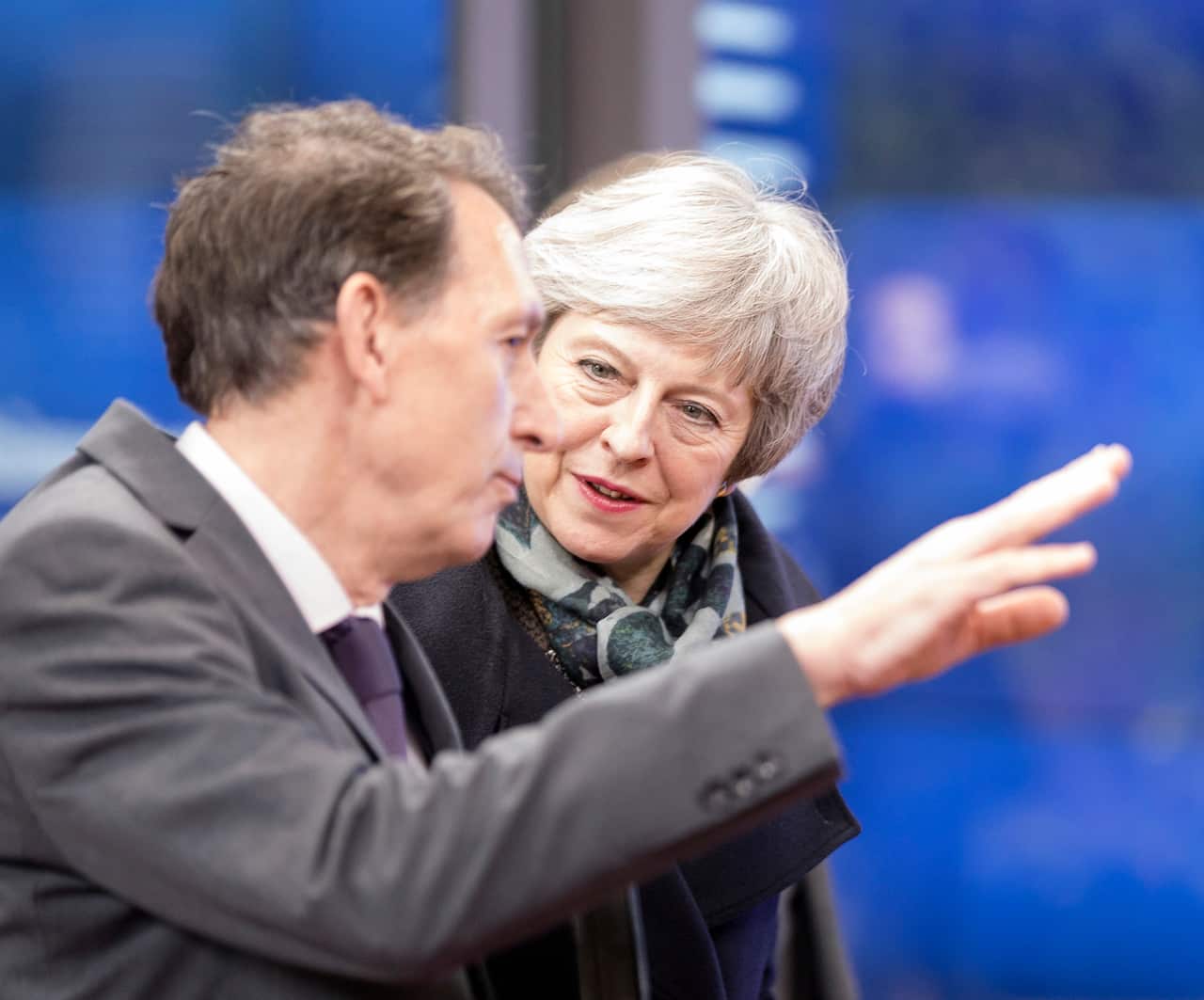 British Prime Minister Theresa May Arrives For A Meeting With The EU Council President