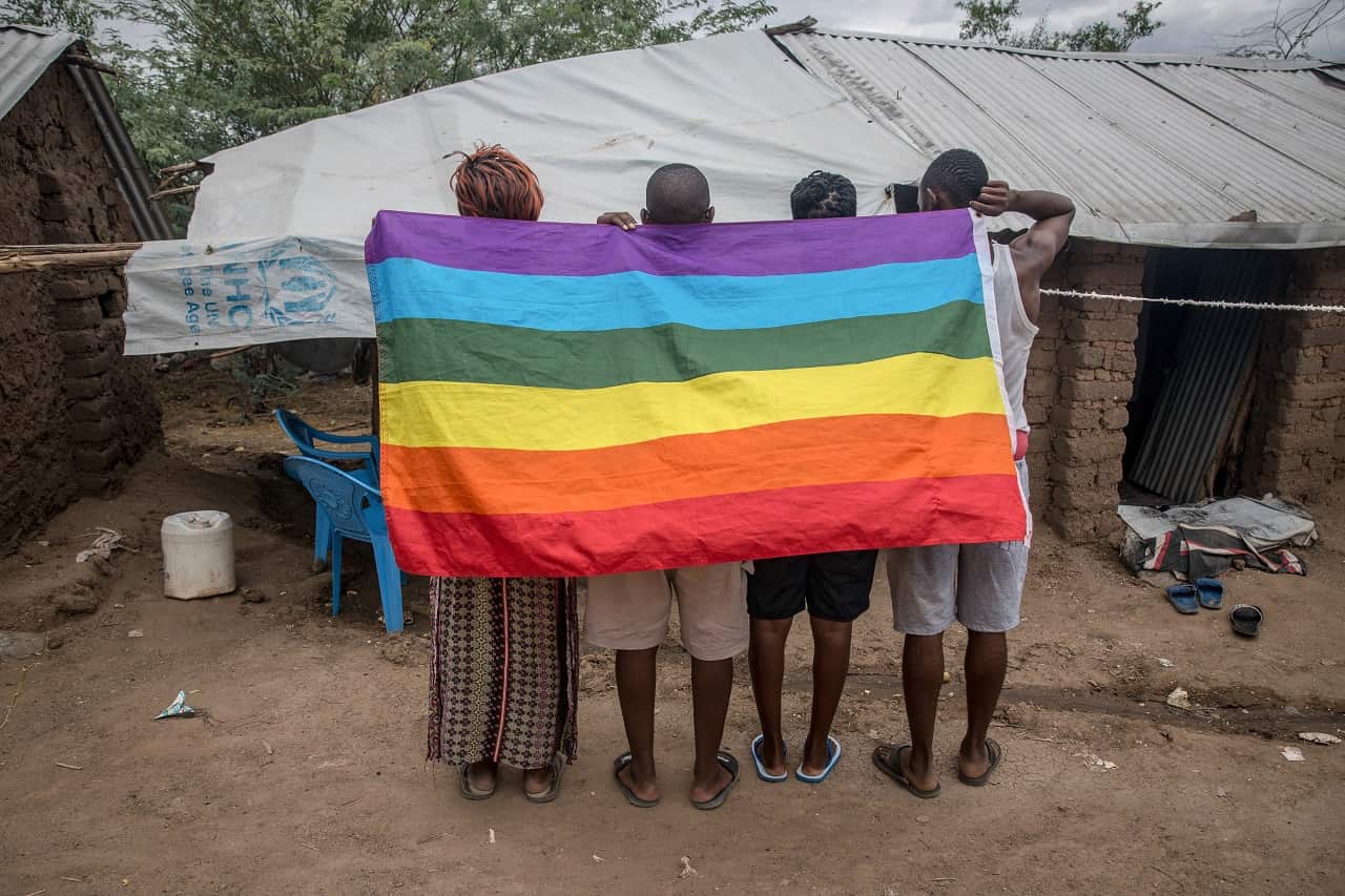 A group of LGBTIQ+ Ugandans.