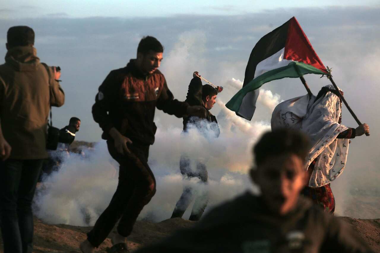 Clashes between Palestinians and Israeli forces on December 21.
