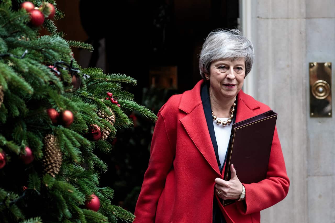 Theresa May Leaves For The House Of Commons
